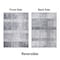 World Rug Gallery Contemporary Distressed Boxes Weather Resistant Indoor/Outdoor Runner Rug 2' x 7' Gray 4032GRAY2X7 - alternate 9